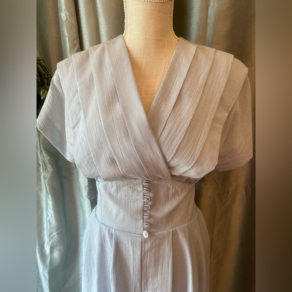 ❌SOLD❌ 💒 VTG SUNSHINE STARSHINE 90’S BLUE GINGHAM DRESS SIZE 12 - Picture 2 of 7